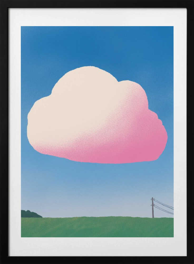 Pink Gradient Cloud - Art Print by Little Dean