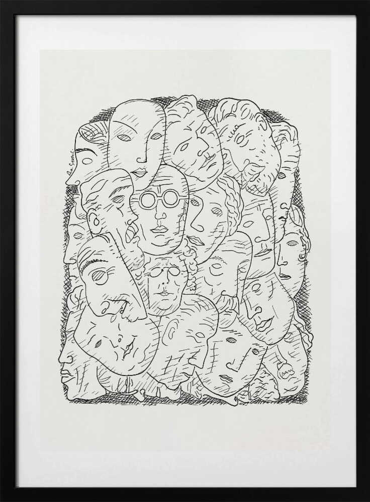 Maskers - Art Print by Leo Gestel