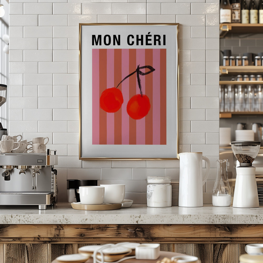 Stripedcherries Ratioiso - Art Print by Talitha