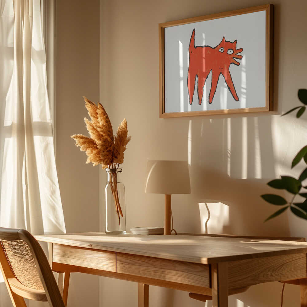 Orange Cat - Art Print by EDEN KALIF