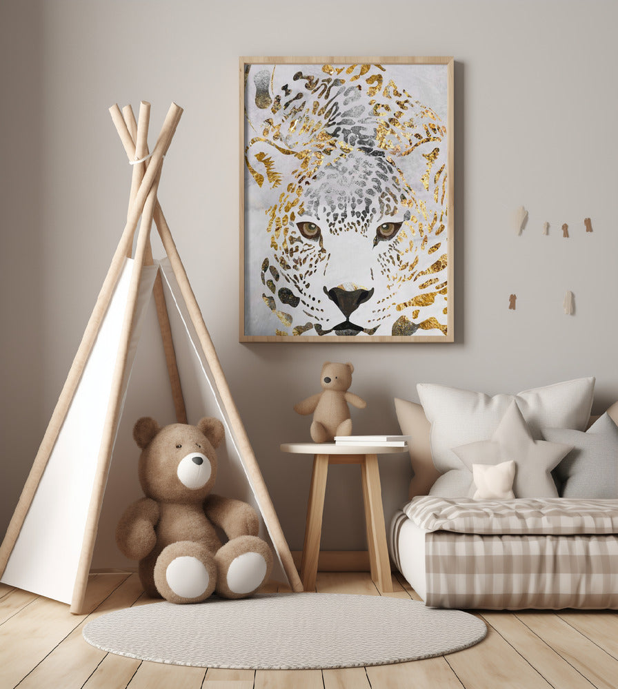 Grunge jaguar gold - Art Print by Sarah Manovski