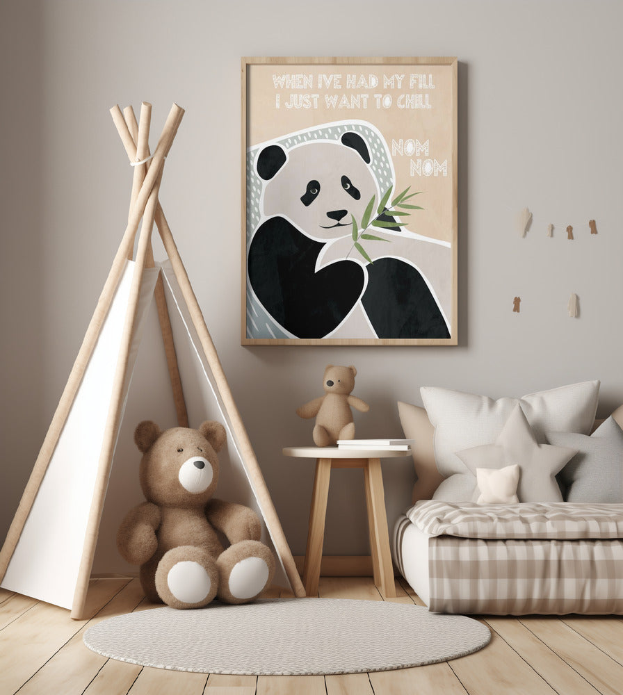 Children's panda typography - Art Print by Sarah Manovski