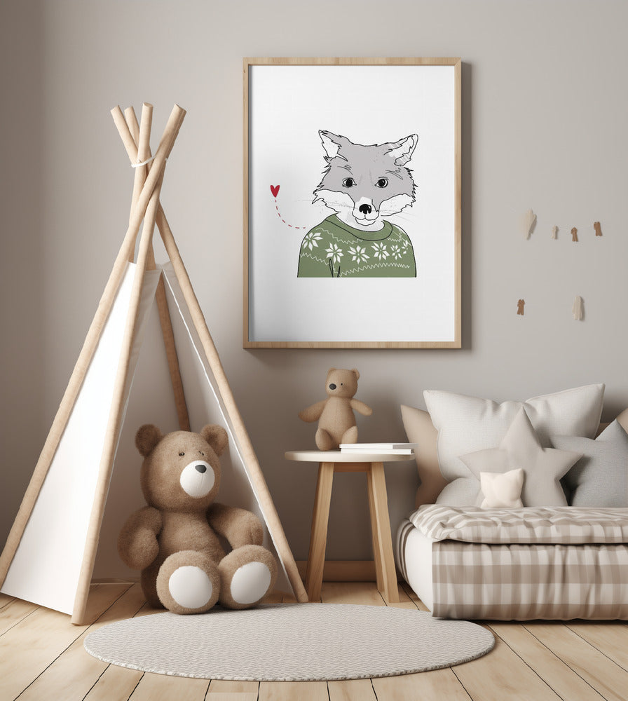 Furry Fox - Art Print by Christina Heitmann