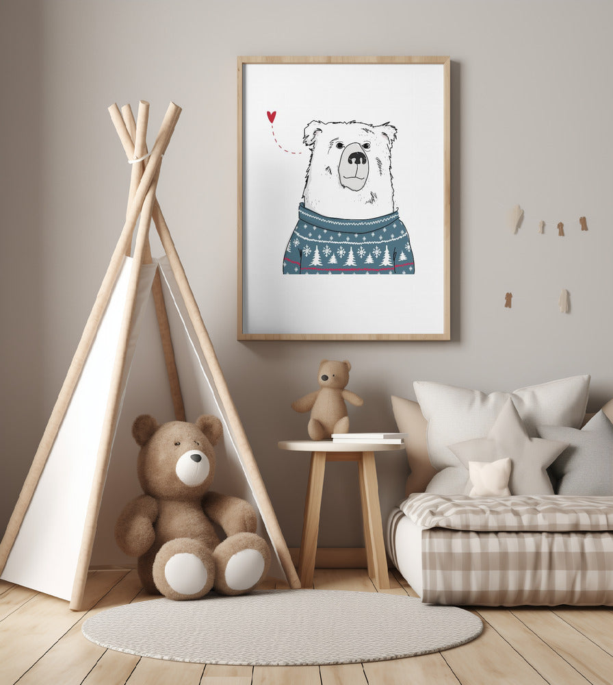 Winter Bear - Art Print by Christina Heitmann