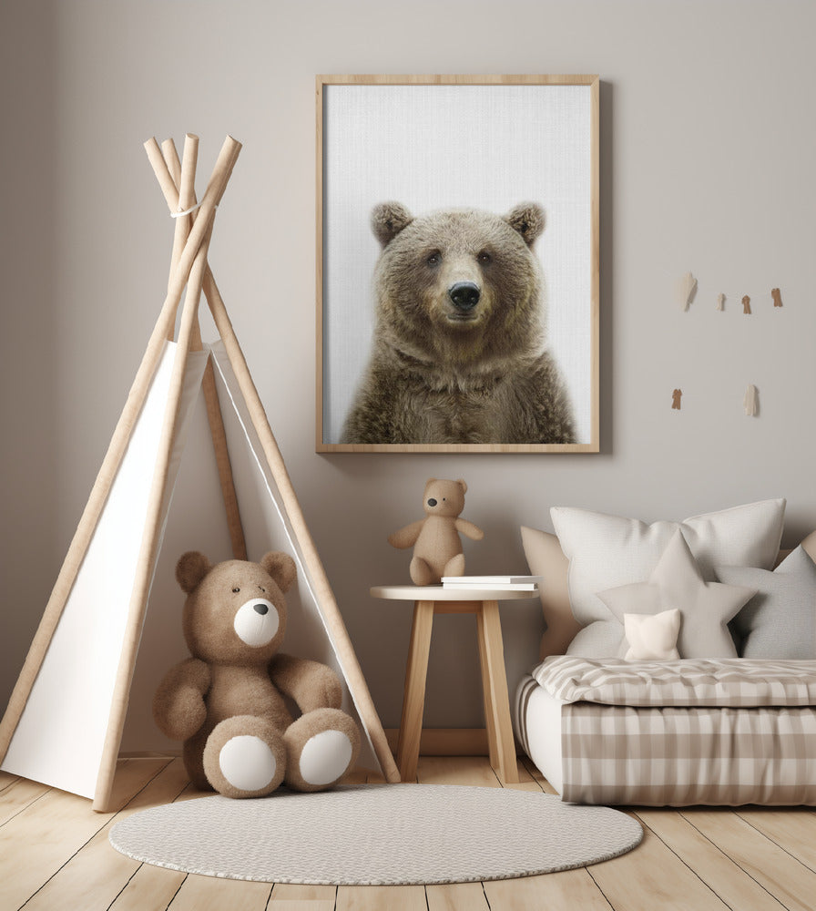 Peekaboo Bear - Art Print by Lola Peacock