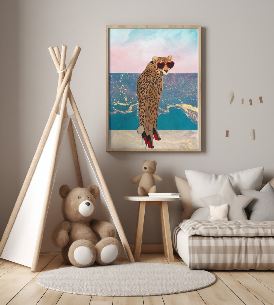 Cheetah on holiday - Art Print by Sarah Manovski