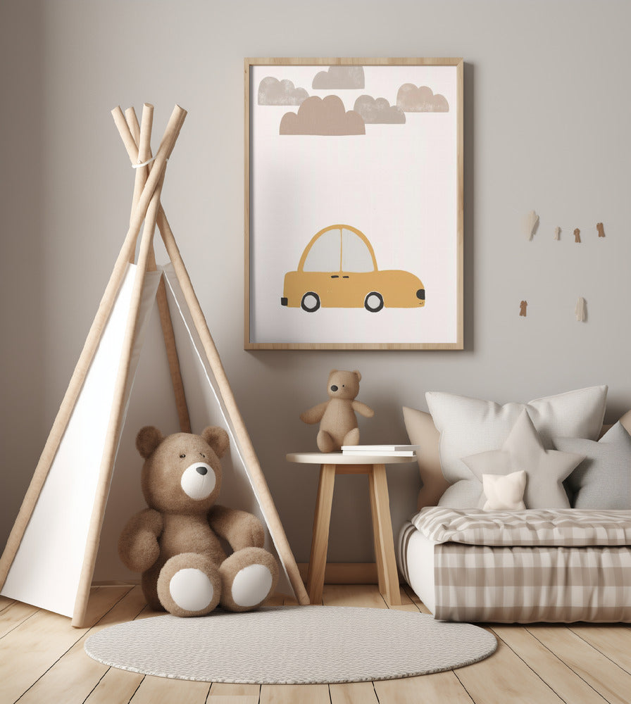 Yellow Car - Art Print by Menina Lisboa