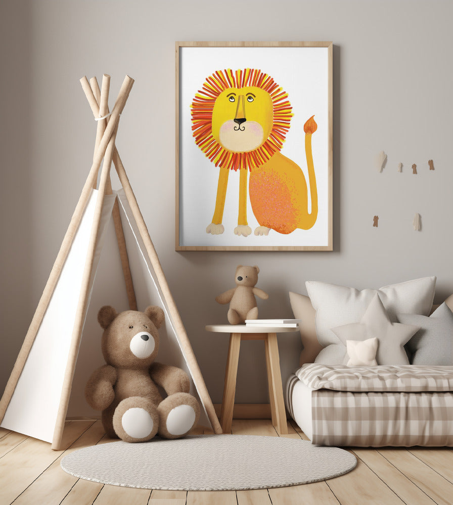 Lion - Art Print by Lynnda Rakos
