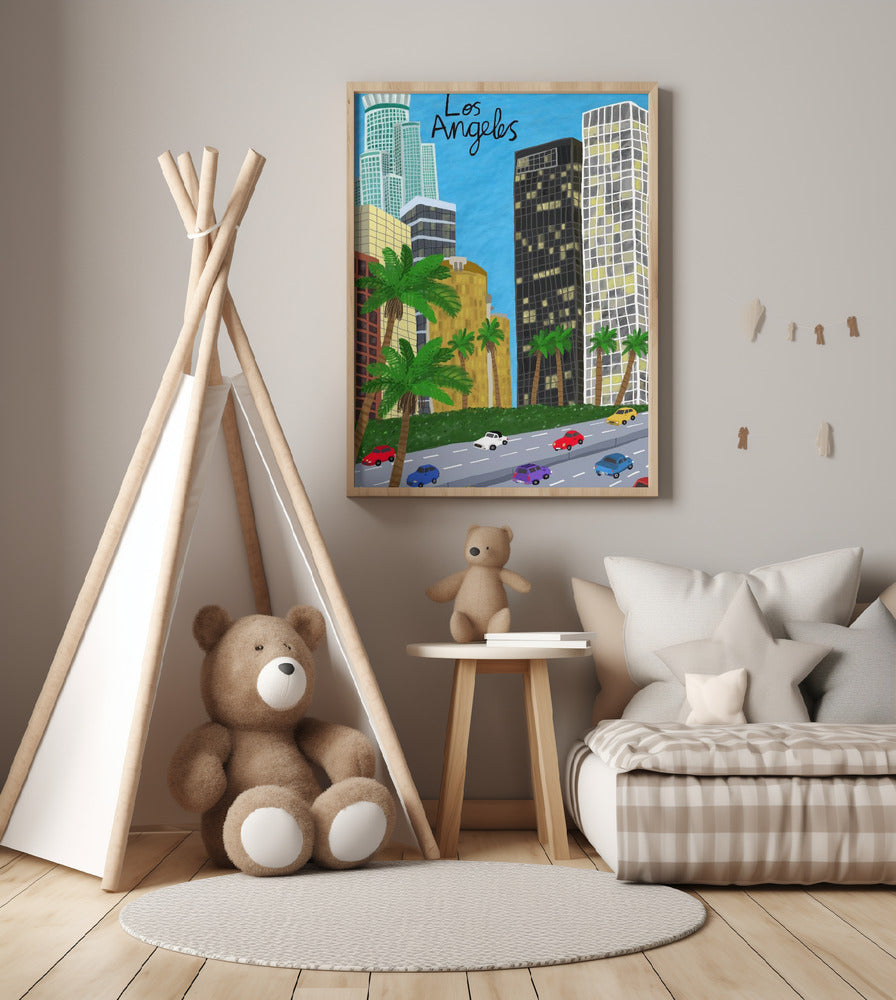 Downtown Los Angeles, California by Artist Carla Daly - Art Print by Carla Daly