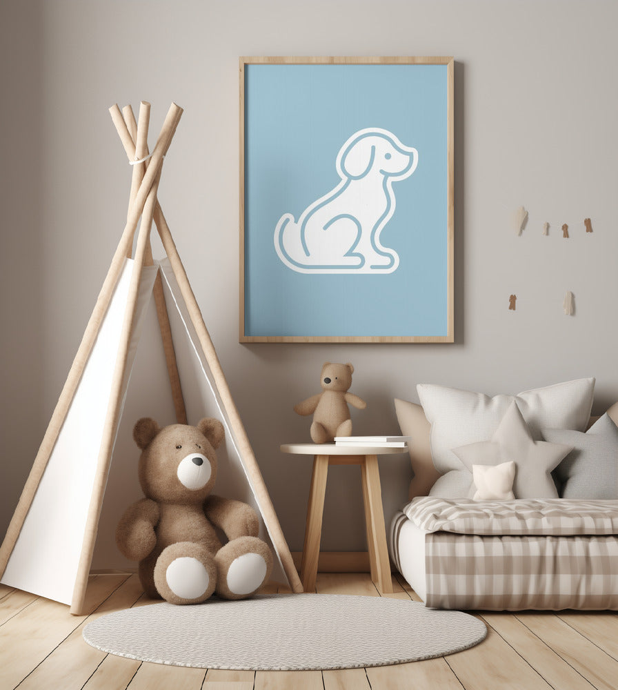 Dog Blue #2 - Art Print by kathrinmay