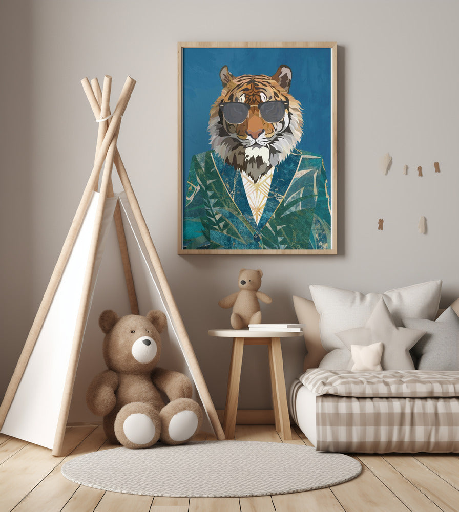 Tiger Jungle Jacket 1 - Art Print by Sarah Manovski