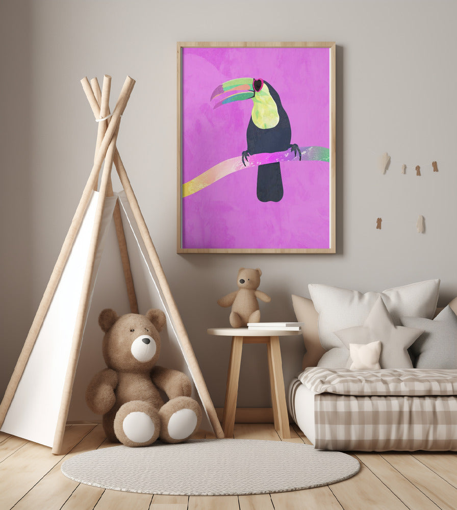 Toucan pink - Art Print by Sarah Manovski