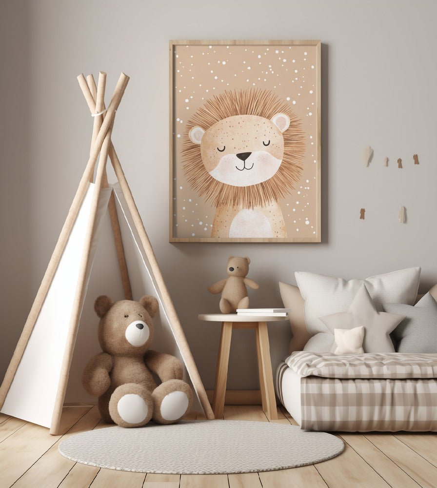 Dreamy Lion - Art Print by Treechild