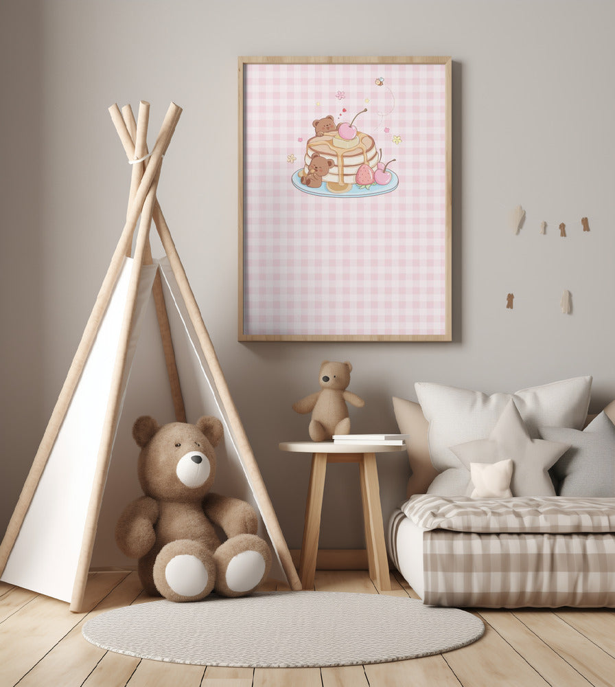 Honey Bee Crepes Cake - Art Print by Xuan Thai