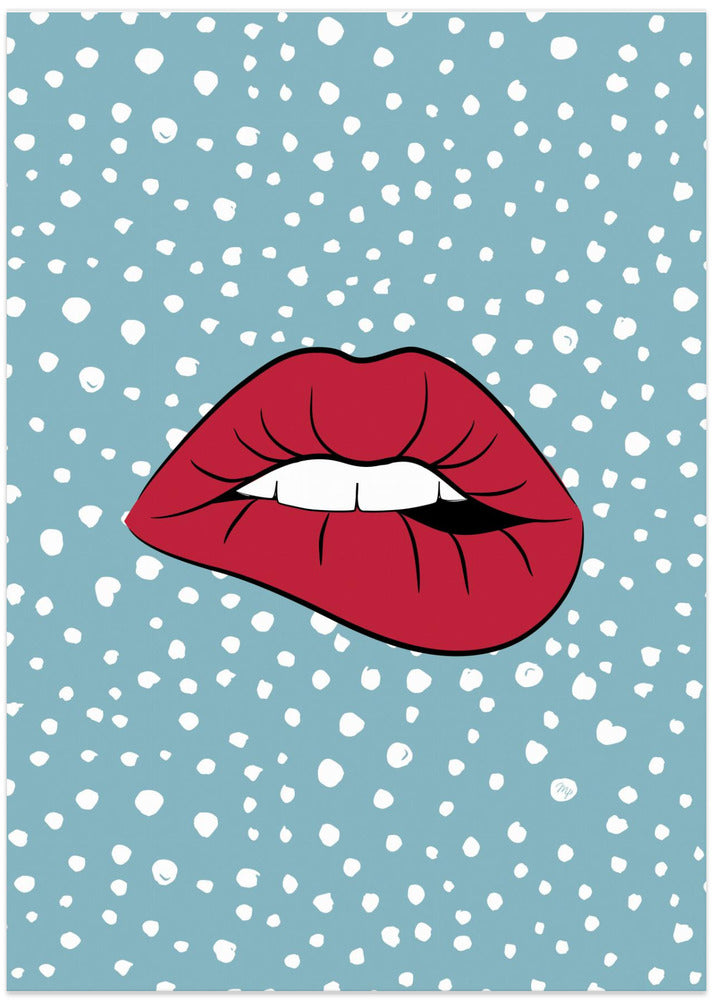 Lip Bite Whimsy - Art Print by Martina
