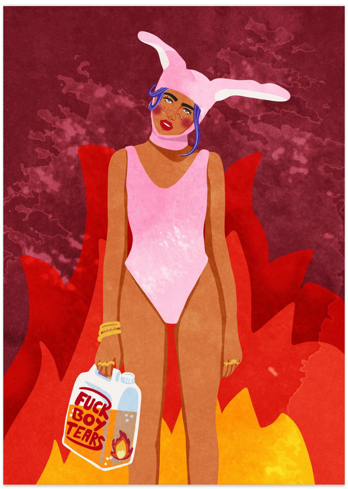 Girl On Fire - Art Print by Raissa Oltmanns