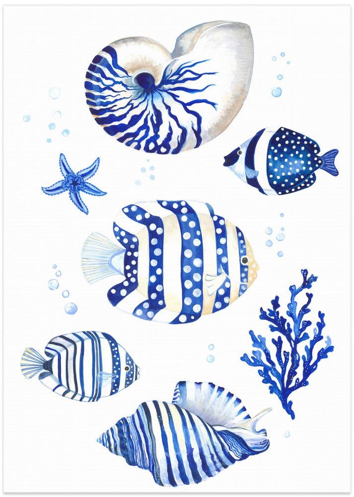 Inspired by the Tranquil Beauty of the Ocean - Art Print by Isabelle Brent