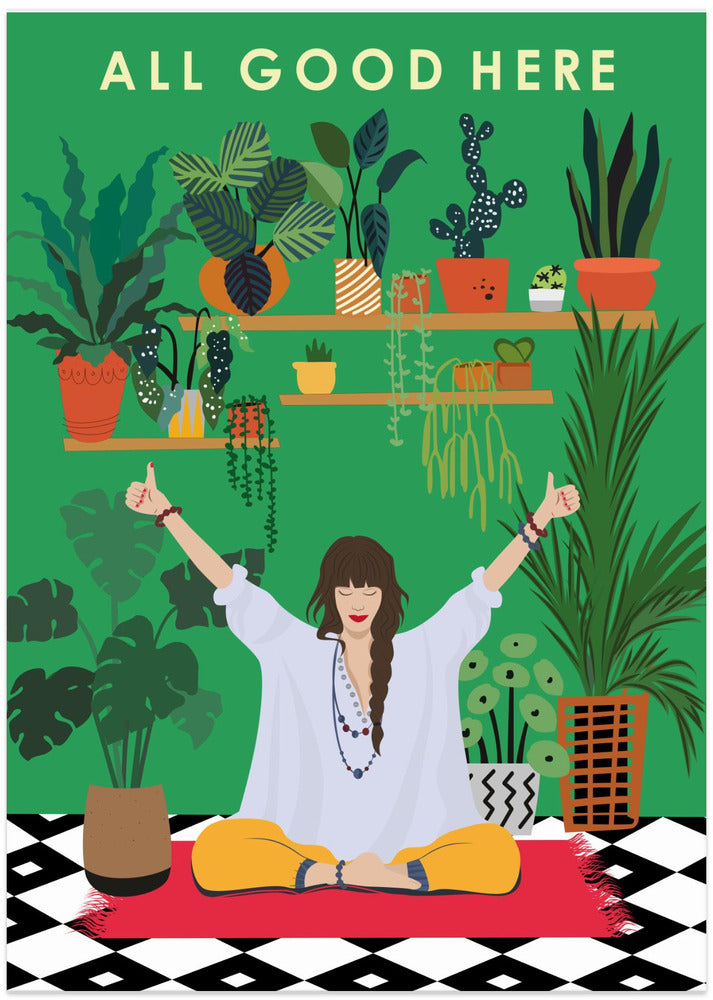 All Good Here - Art Print by WallChart Art Studio