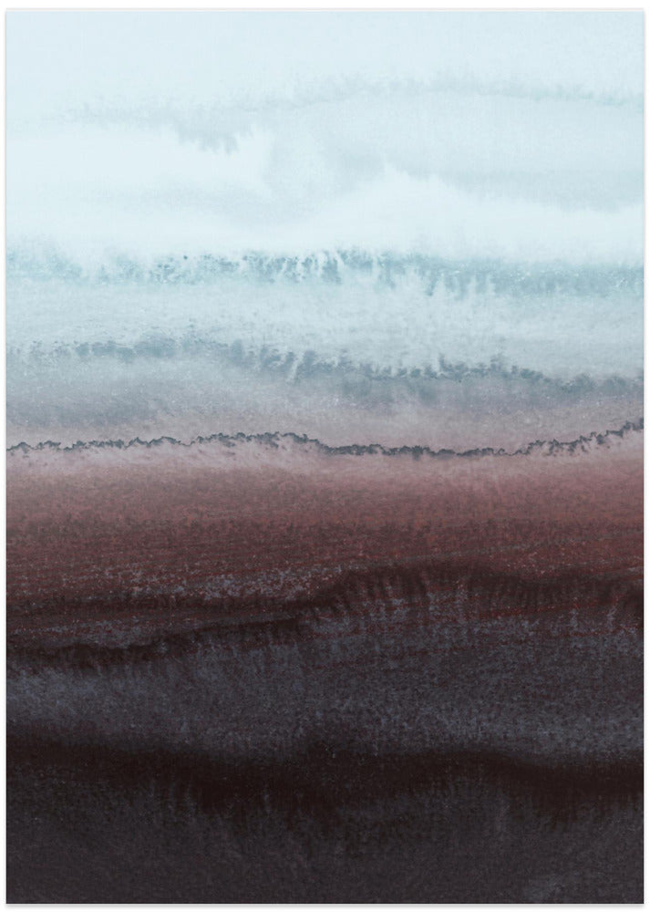 WITHIN THE TIDES Misty Horizon Layers - Art Print by Monika Strigel