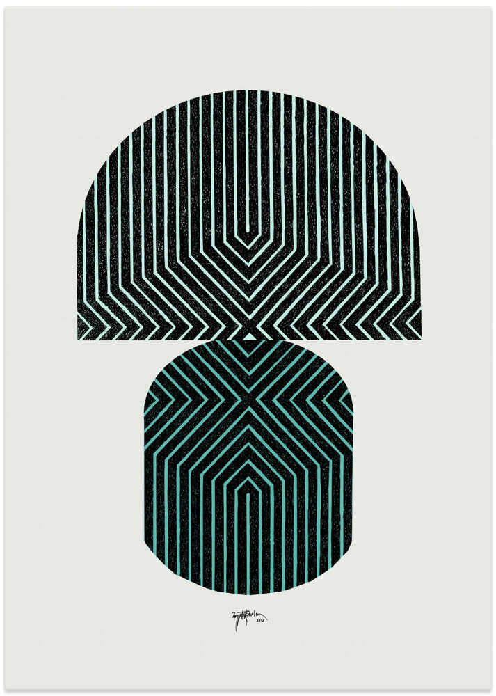 Stacked Geometric Patterns - Art Print by Paulina Vårregn