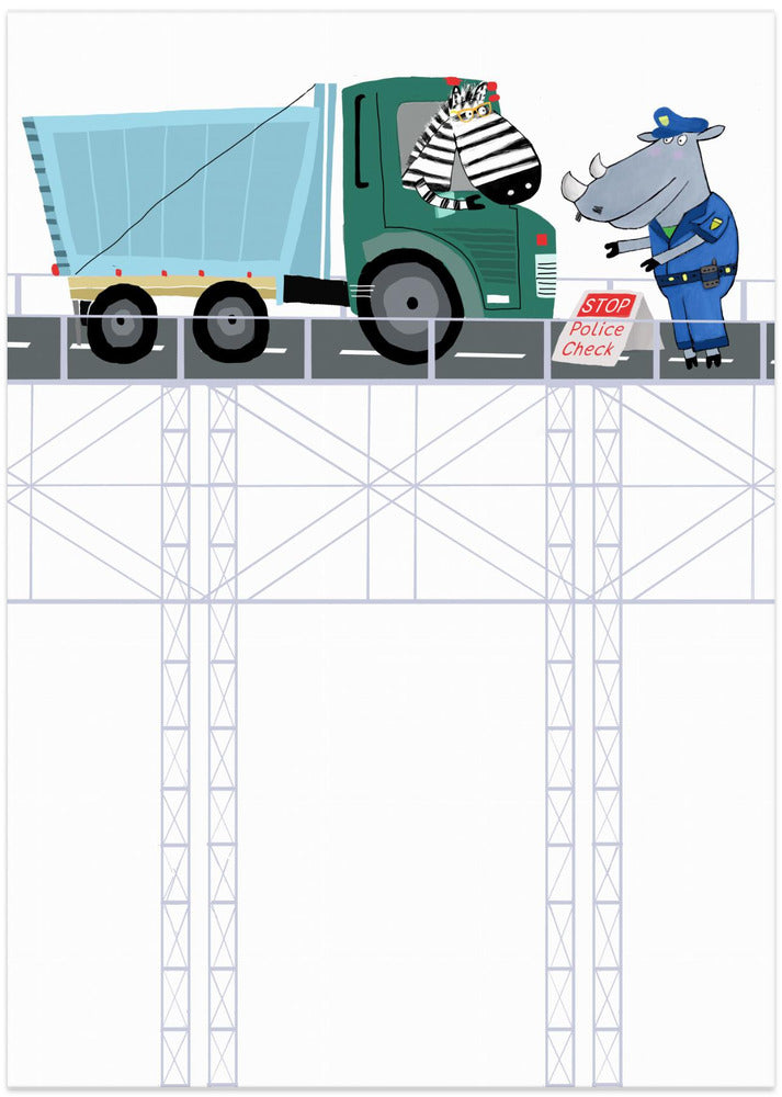 Bridge Traffic Stop - Art Print by Carla Daly