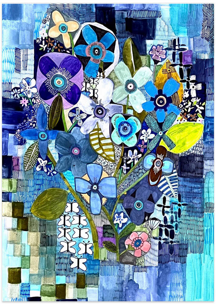 So blue - Art Print by Sharon Nullmeyer