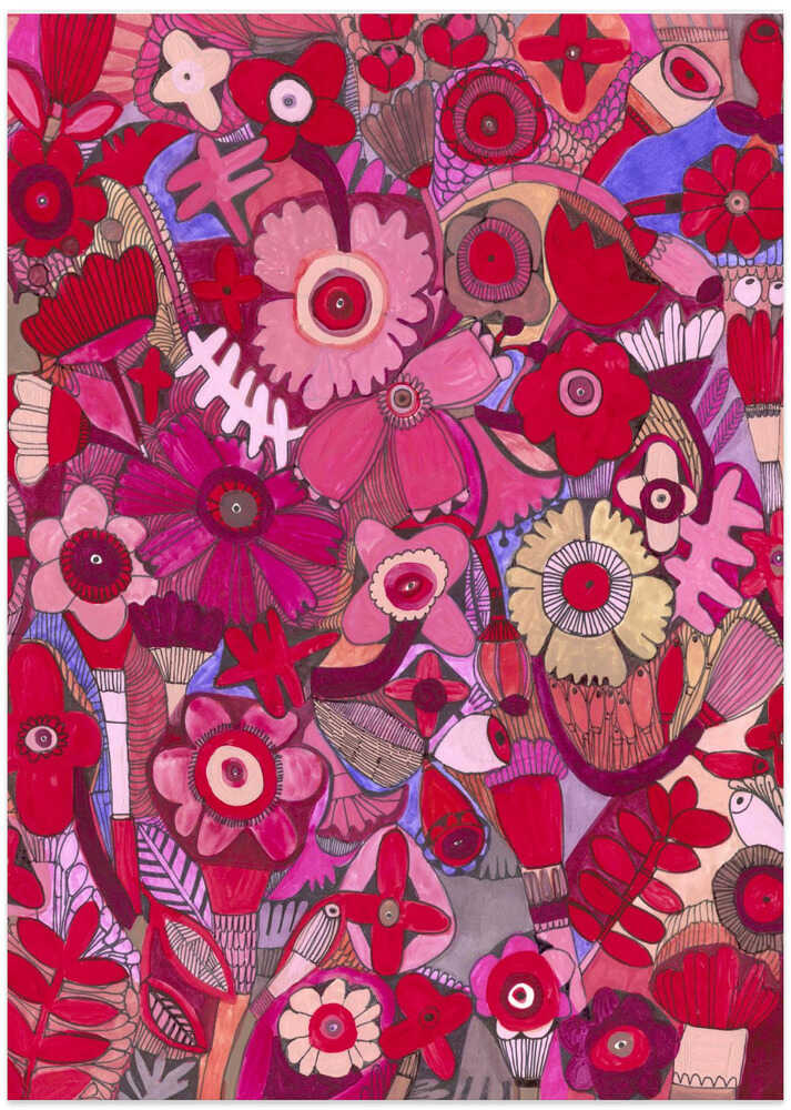 Hot Pink Delight - Art Print by Sharon Nullmeyer