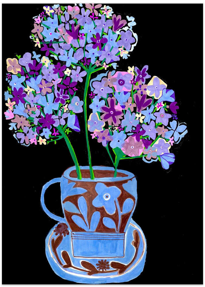 Moody Hydrangea - Art Print by Sharon Nullmeyer