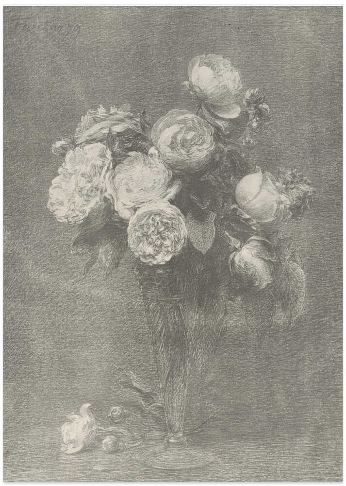 Bouquet of Roses - Art Print by Henri Fantin Latour