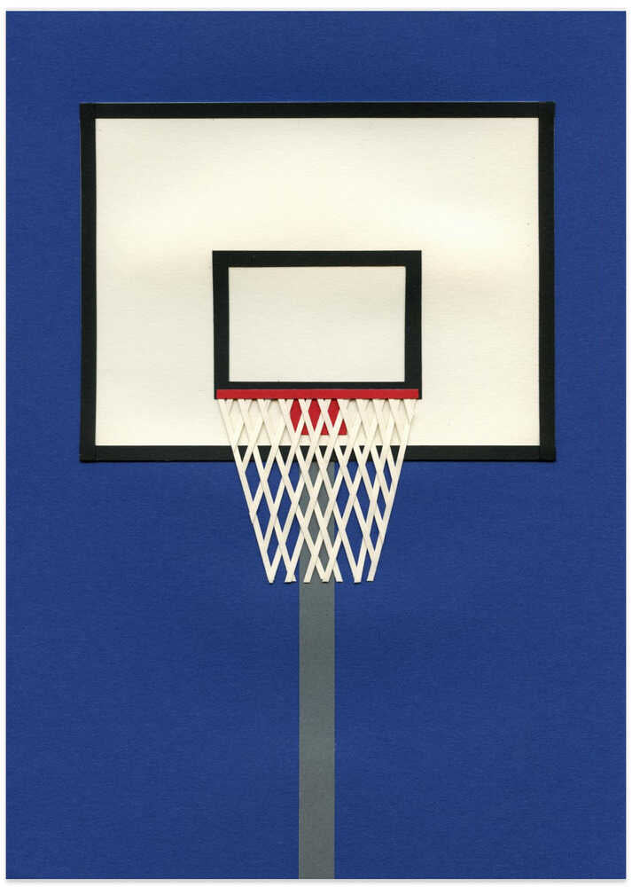 Modern Basketball Hoop - Art Print by Rosi Feist