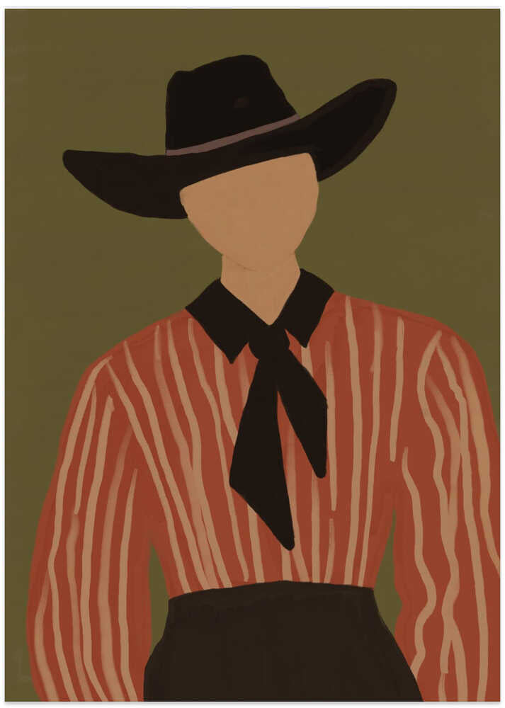 Modern Western Portrait - Art Print by The Art Concept
