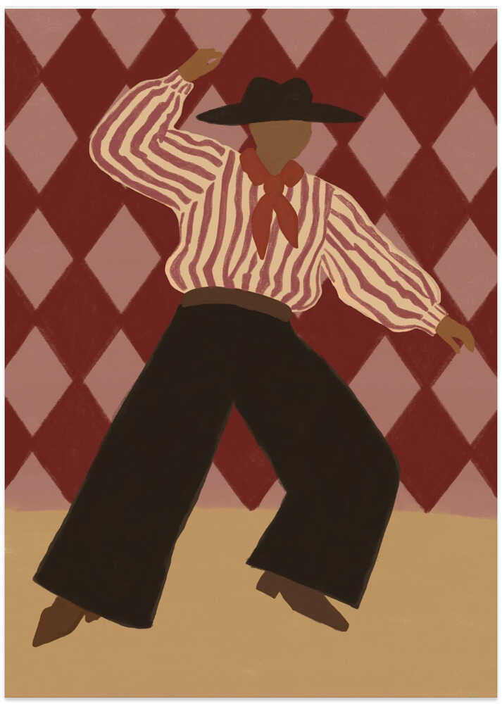Retro Dance Character - Art Print by The Art Concept