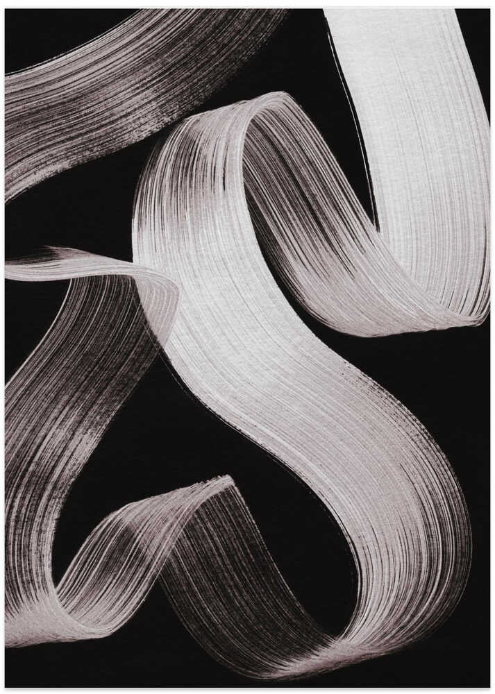 Abstract Flowing Ribbons - Art Print by Mareike Böhmer