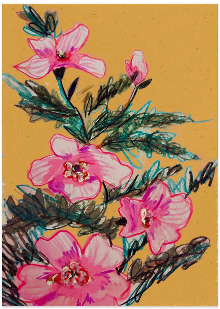 Vibrant Pink Blooms - Art Print by Alyssa Hamilton