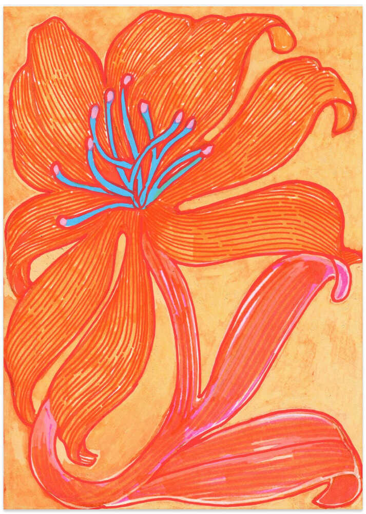 Vibrant Orange Lily - Art Print by Katie O'Shea