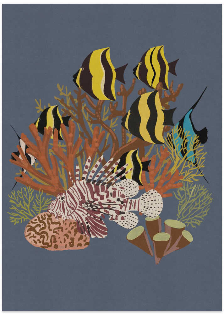 Tropical Fish and Coral - Art Print by Nicholas