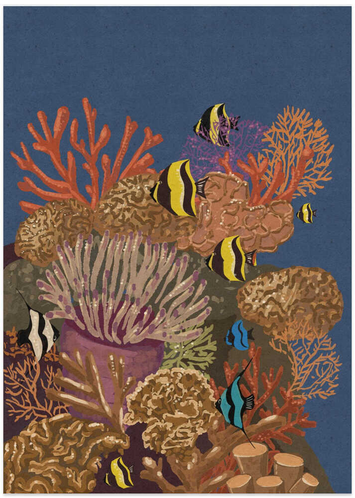 Vibrant Coral Reef - Art Print by Nicholas