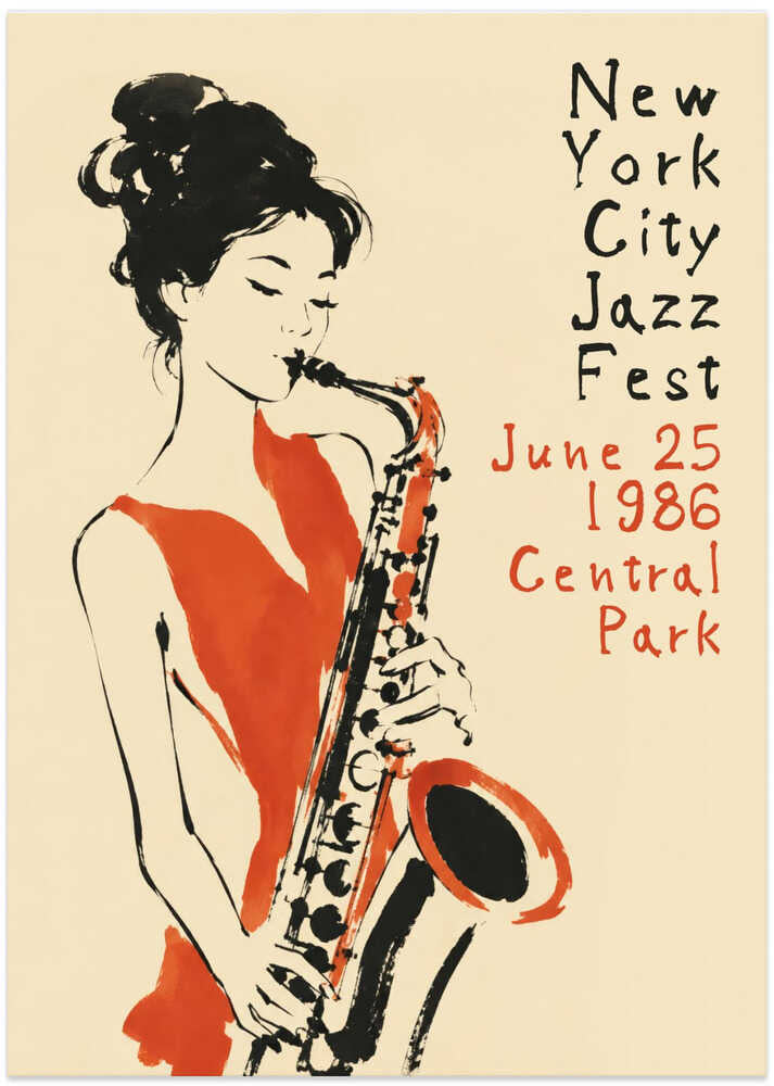 New York Jazz Fest 1986 - Art Print by Patryk Krygowski