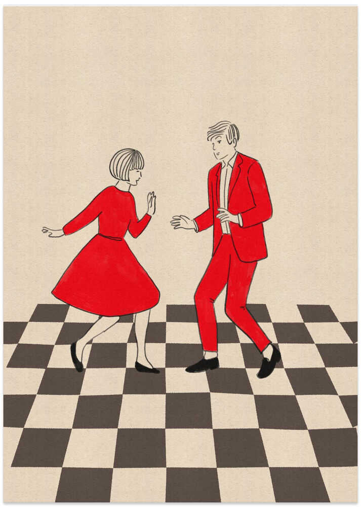 Retro Dance Party - Art Print by Nicholas