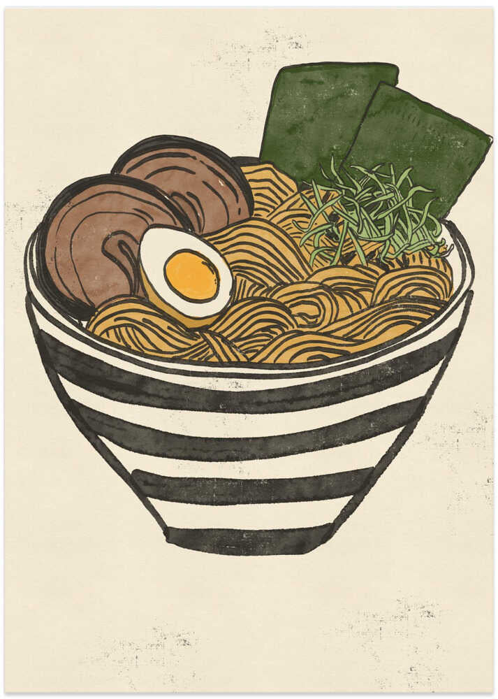 Hearty Ramen Bowl - Art Print by Nicholas