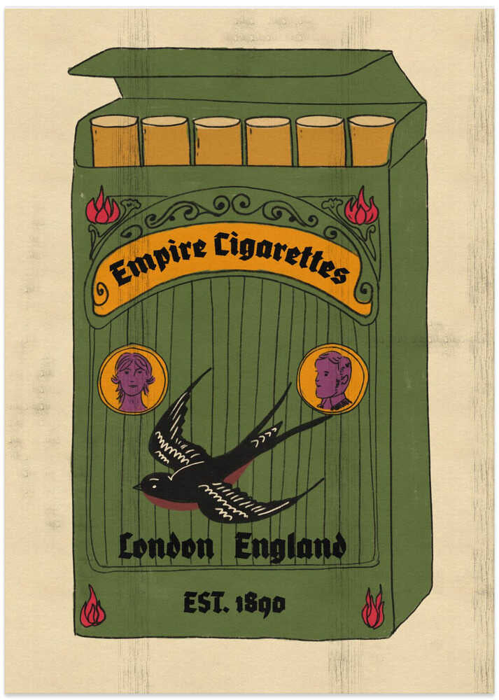 Vintage London Cigarettes - Art Print by Nicholas