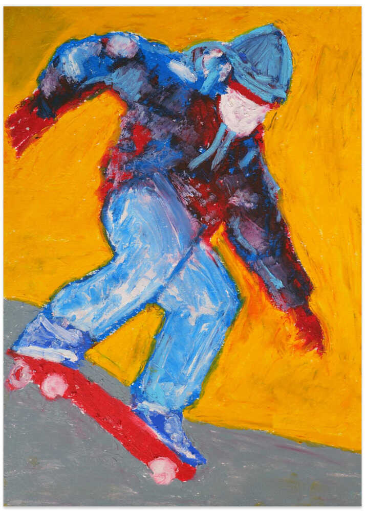 Dynamic Skater Action - Art Print by Justyna Jaszke