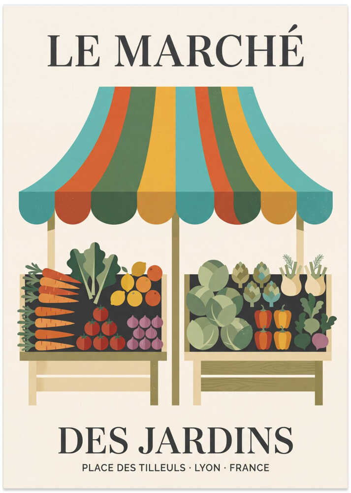 French Garden Market - Art Print by Andreas Magnusson
