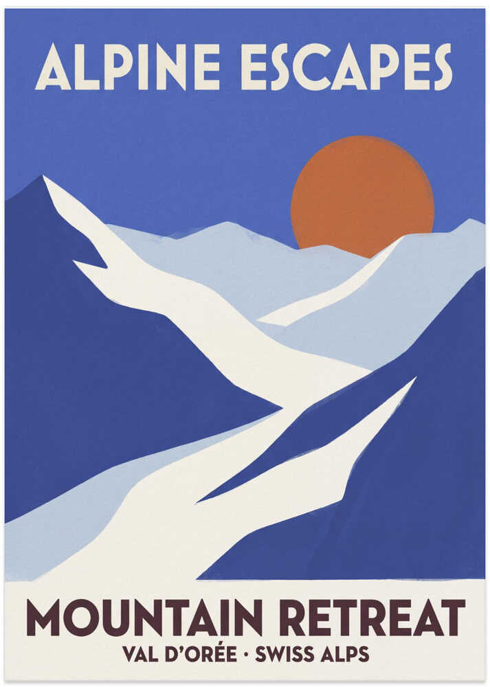 Alpine Mountain Retreat - Art Print by Andreas Magnusson