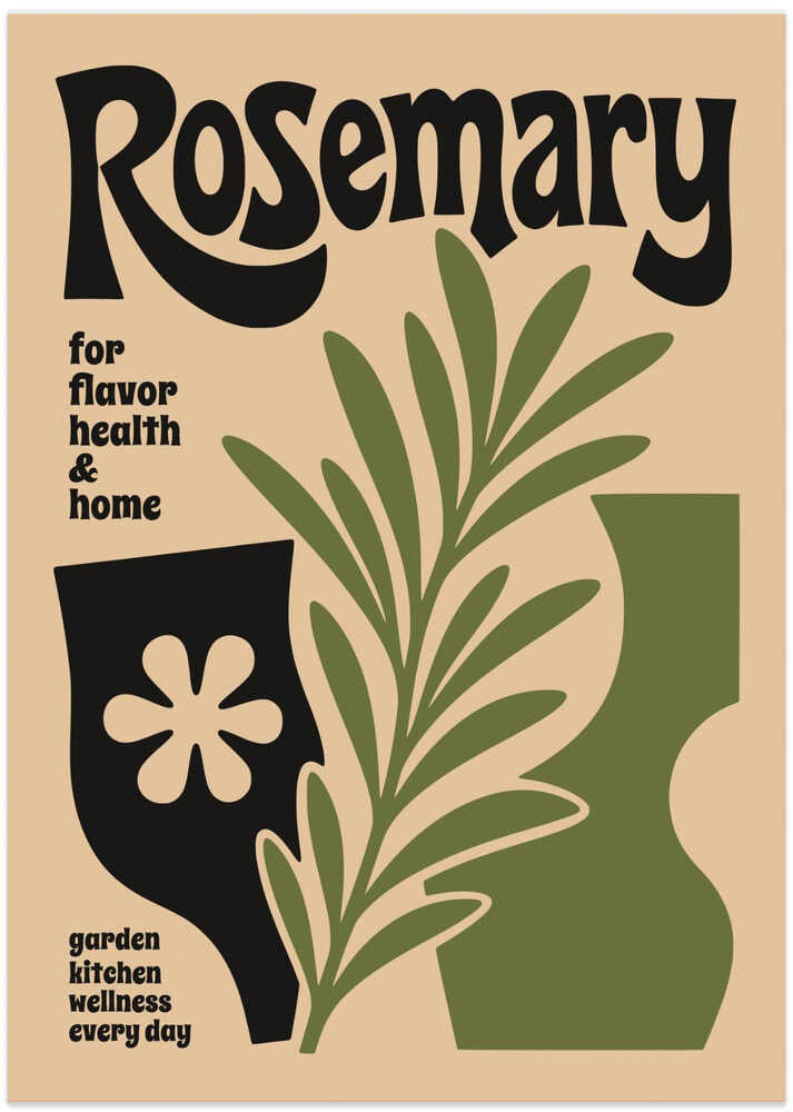 Rosemary Botanical Style - Art Print by Patryk Krygowski
