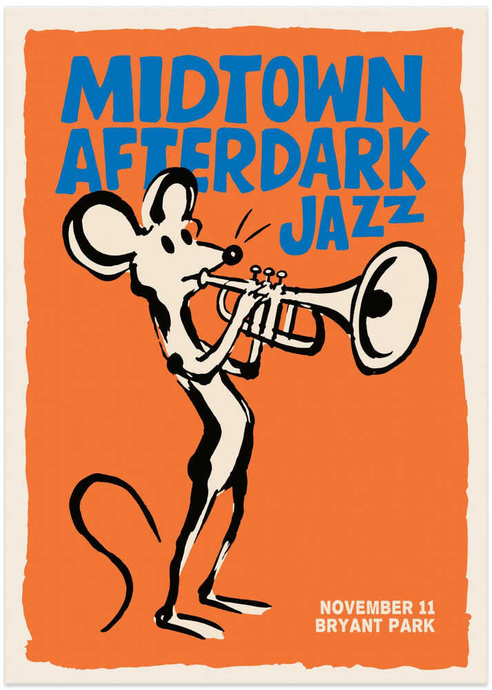 Jazz Mouse Trumpet Player - Art Print by Patryk Krygowski