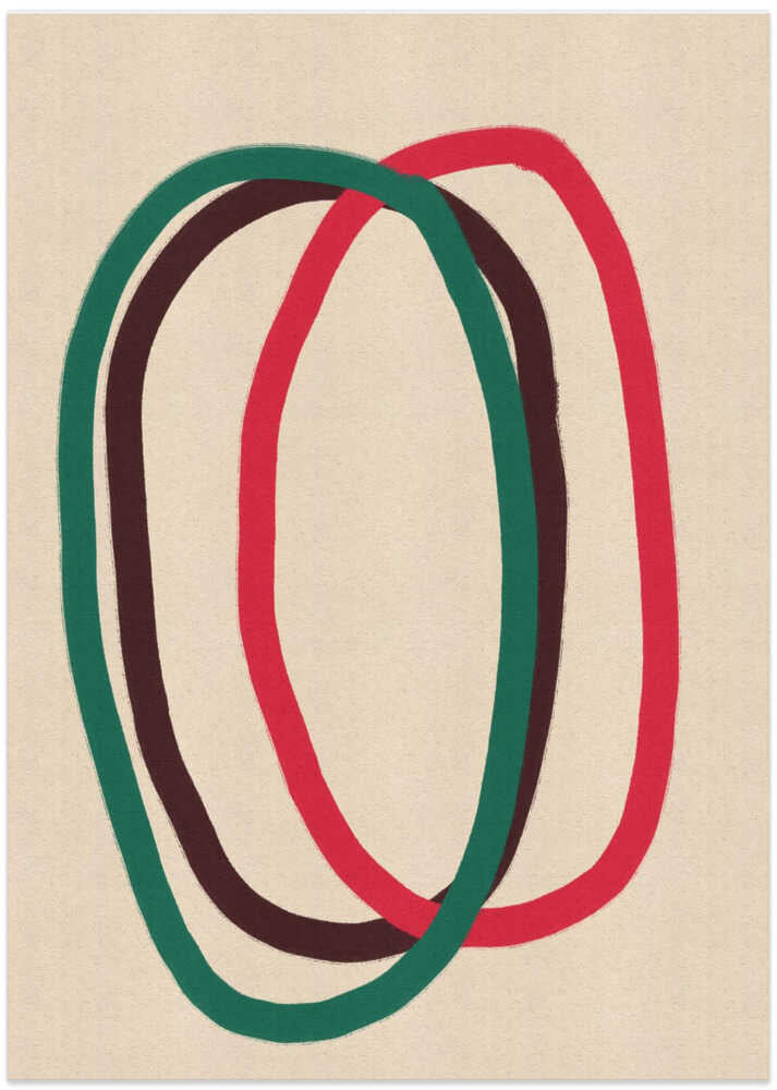 Abstract Intersecting Ovals - Art Print by Nicholas