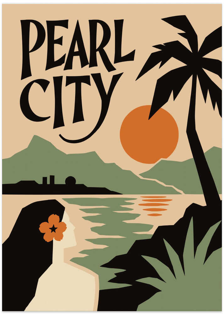 Pearl City Tropical Sunset - Art Print by Patryk Krygowski