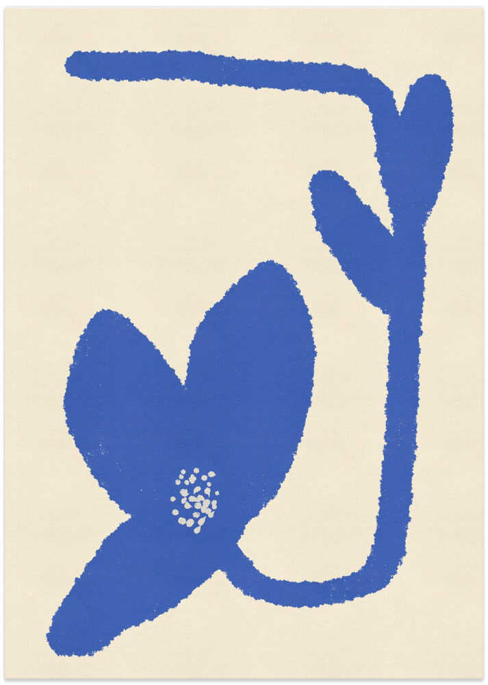 Bold Blue Bloom - Art Print by Nicholas