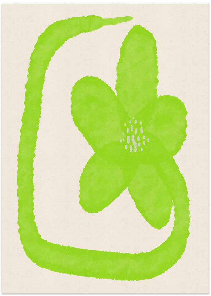 Green Abstract Bloom - Art Print by Nicholas